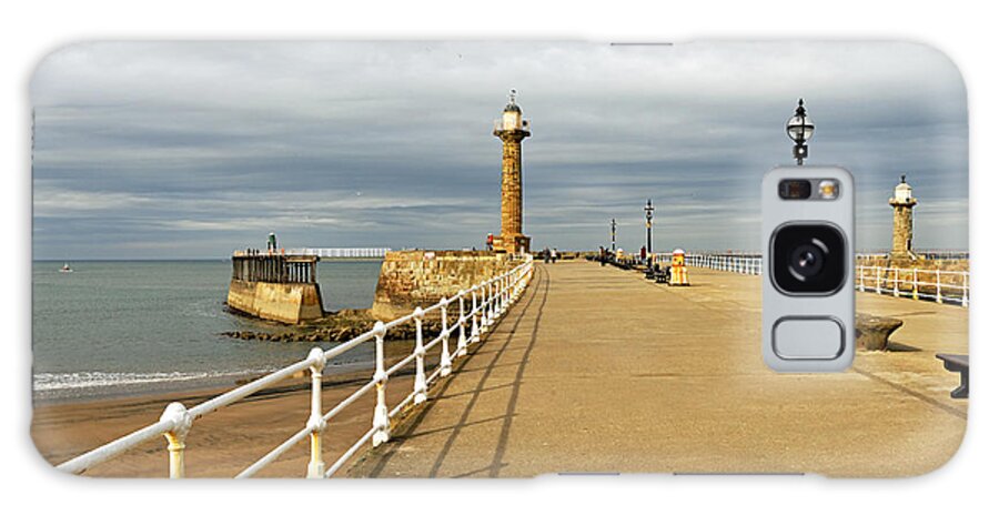 Britain Galaxy Case featuring the photograph The West Pier and Breakwater - Whitby by Rod Johnson