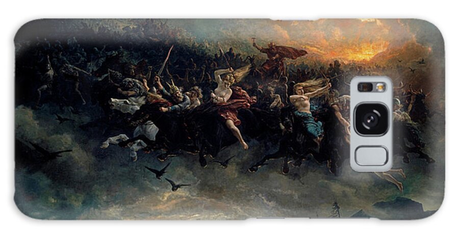 Norse Gods Galaxy Case featuring the painting The wild Hunt of Odin by Peter Nicolai Arbo