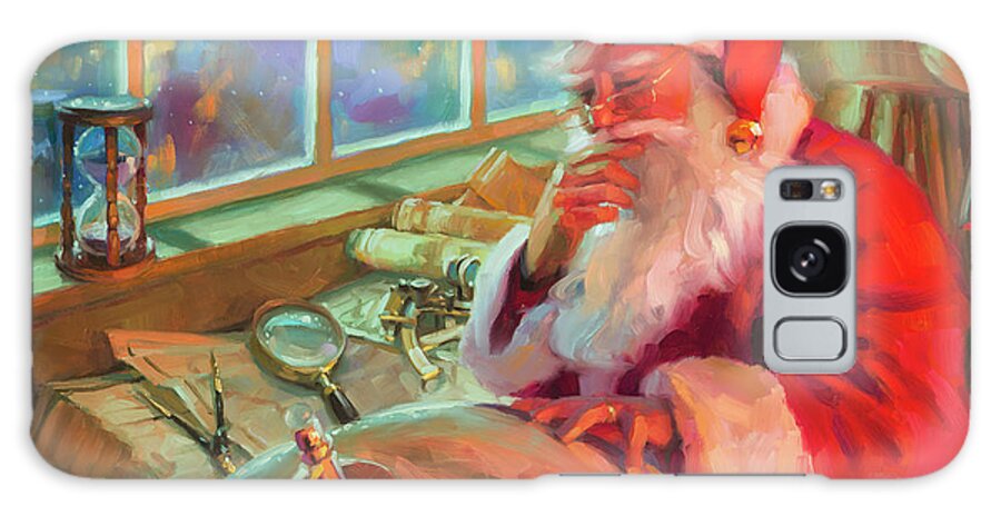 Christmas Galaxy Case featuring the painting The World Traveler by Steve Henderson