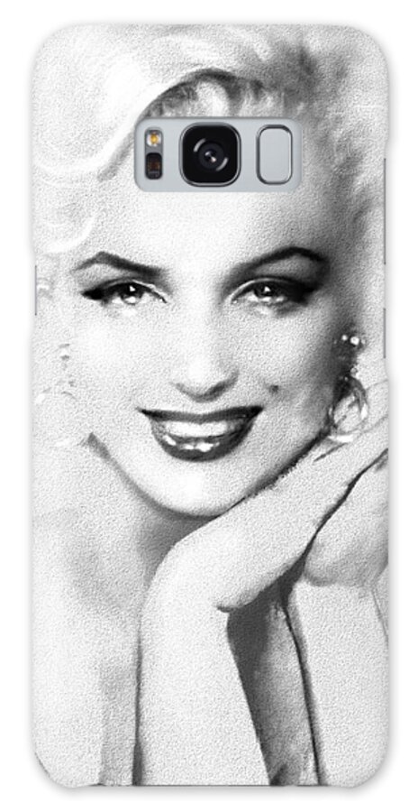 Marilyn Galaxy Case featuring the painting Theo's Marilyn 133 bw by Theo Danella
