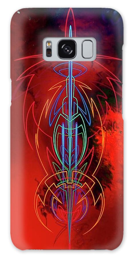 Hot Rod Culture Galaxy Case featuring the painting They like red by Alan Johnson