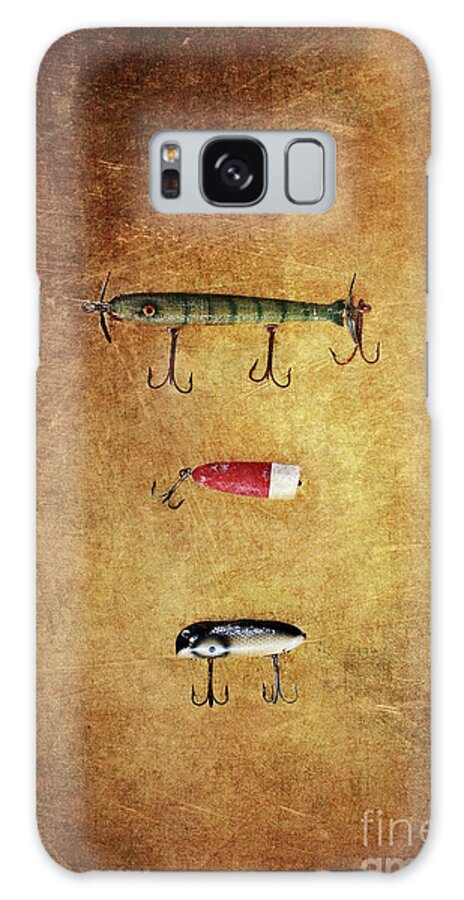 Lure Galaxy Case featuring the photograph Three Antique Fishing Lure by Stephanie Frey
