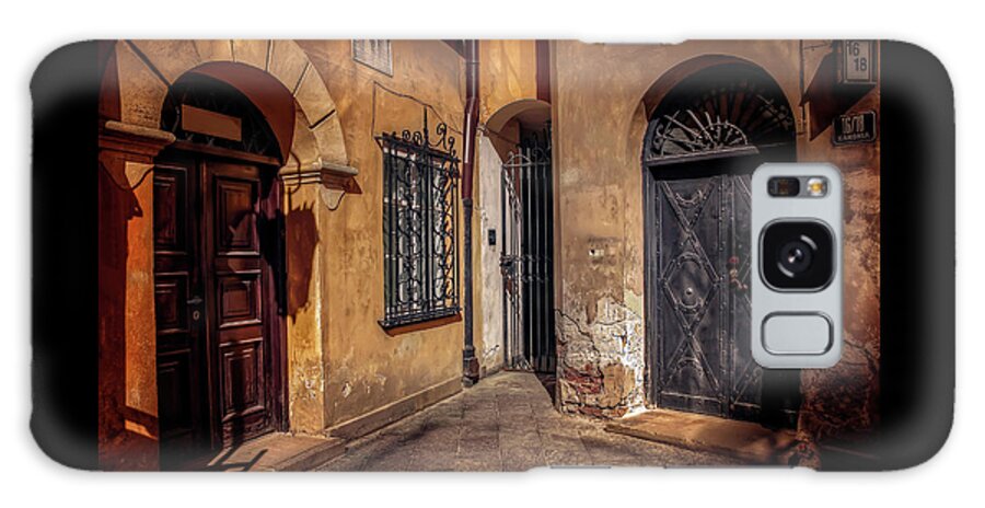 Warsaw Galaxy Case featuring the photograph Three Doors in Warsaw by Carol Japp