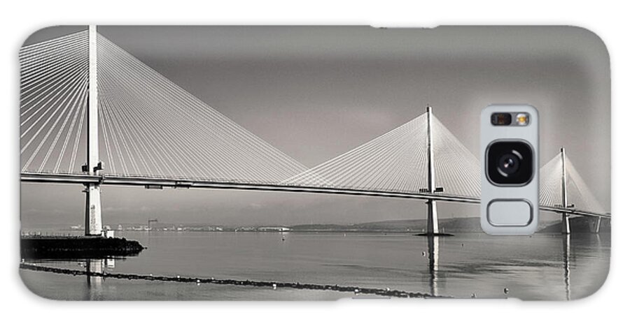 Queensferry Crossing Galaxy Case featuring the photograph Three Pillars by Dave Bowman