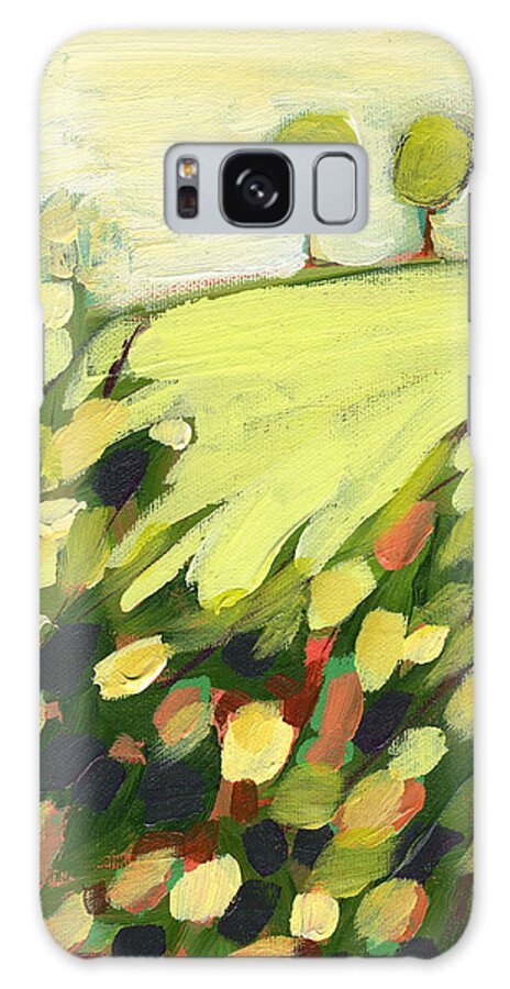 #faatoppicks Galaxy S8 Case featuring the painting Three Trees on a Hill by Jennifer Lommers