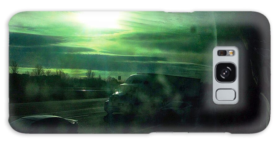 Traveling Galaxy Case featuring the photograph Through The Greyhound Window Home by Kreddible Trout