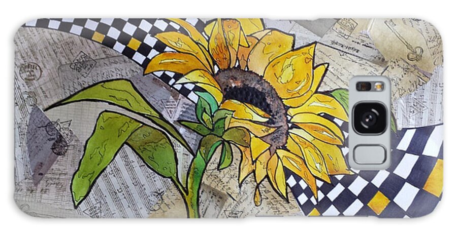 Sunflower Collage Galaxy Case featuring the photograph Thru the Looking Glass by Elise Boam
