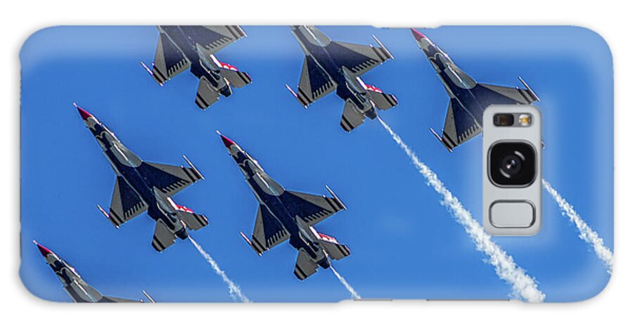 Wings Over Georgia Galaxy Case featuring the photograph Thunderbirds Climb by Doug Sturgess