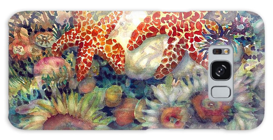 Watercolor Galaxy Case featuring the painting Tidal Pool II by Ann Nicholson