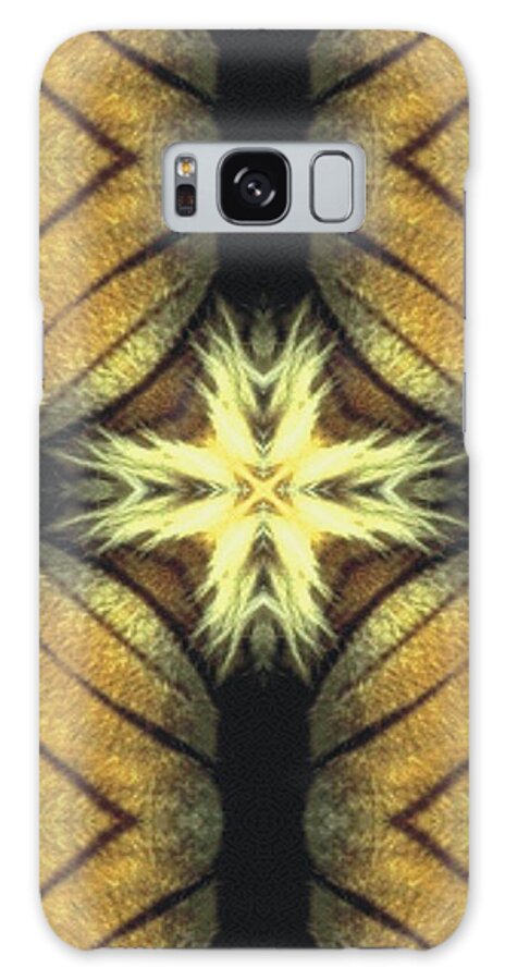Digital Galaxy Case featuring the digital art Tiger Cross by Maria Watt