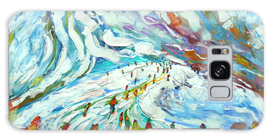 Grande Motte Galaxy Case featuring the painting Tignes Grande Motte by Pete Caswell