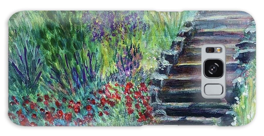 Garden Galaxy Case featuring the painting To the Garden by Deb Stroh-Larson