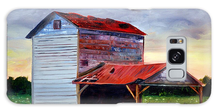 Tobacco Barn Galaxy Case featuring the painting Tobacco Road by Phil Burton
