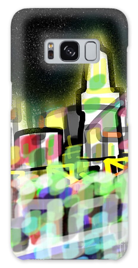 Abstracts Galaxy Case featuring the painting Tokyo Buzz by Frances Ku