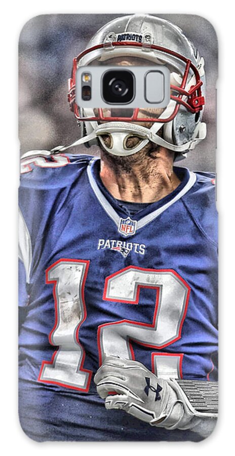 Tom Brady Galaxy Case featuring the painting Tom Brady Art 5 by Joe Hamilton