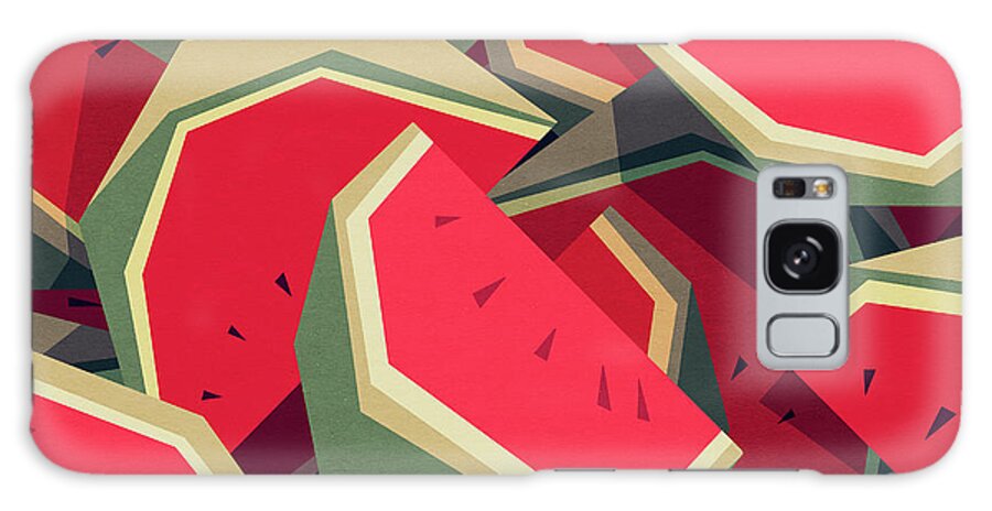 Watermelon Galaxy Case featuring the digital art Too many watermelons by Yetiland