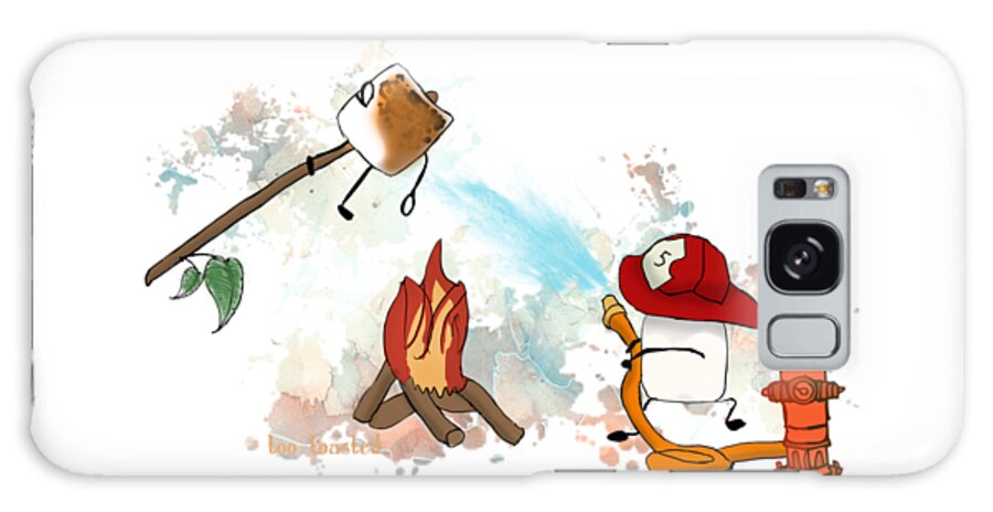Firefighter Galaxy Case featuring the digital art Too Toasted Illustrated by Heather Applegate