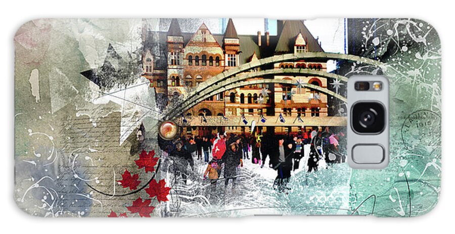 Torontoart Galaxy Case featuring the digital art Toronto Skating by Nicky Jameson