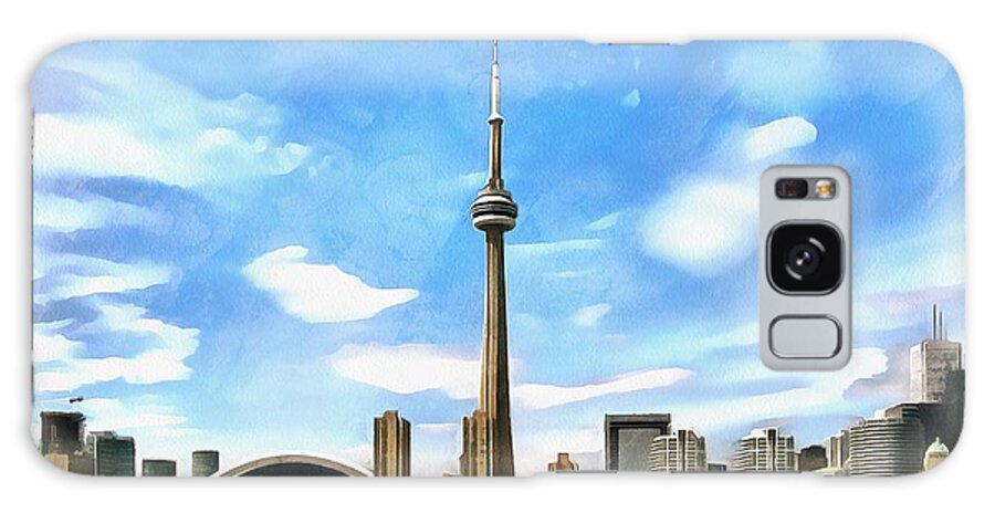 Toronto Galaxy Case featuring the painting Toronto Waterfront - Canada by Maciek Froncisz