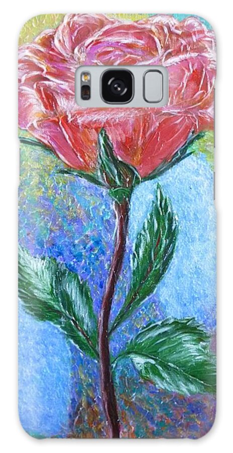 Rose Galaxy S8 Case featuring the painting Touched by a Rose by Amelie Simmons