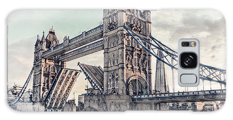 London Galaxy Case featuring the digital art Tower Bridge by Pennie McCracken