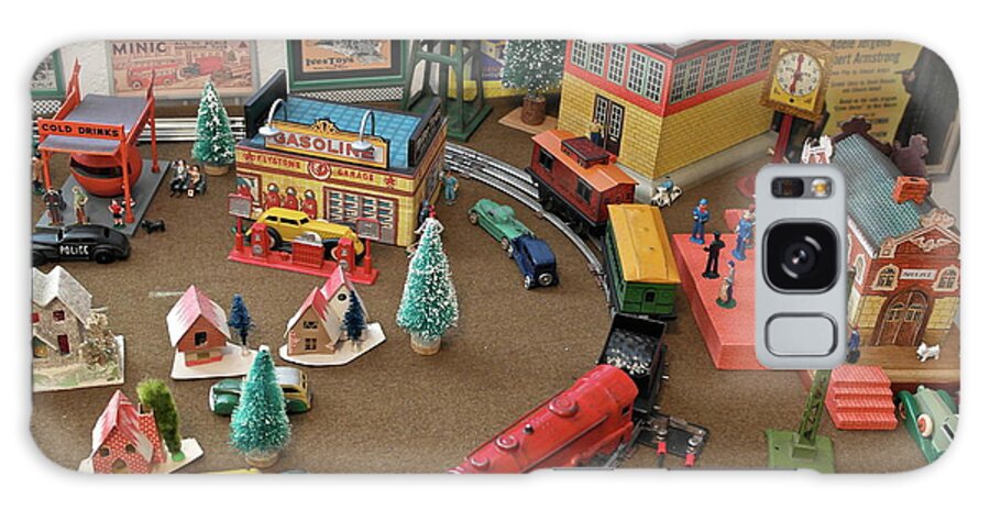 Toys Galaxy Case featuring the photograph Toytown - Train Set Overview by Michele Myers