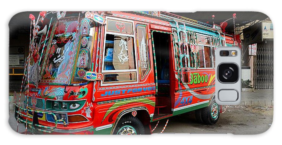 Bus Galaxy S8 Case featuring the photograph Traditionally decorated Pakistani bus art Karachi Pakistan by Imran Ahmed