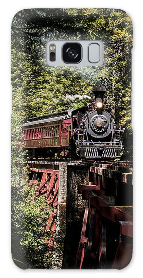 Steam Galaxy Case featuring the photograph Train and Trestle by Betty Depee