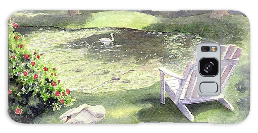  Pond Galaxy Case featuring the painting Tranquility by Malanda Warner
