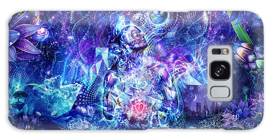 Blue Galaxy Case featuring the digital art Transcension by Cameron Gray