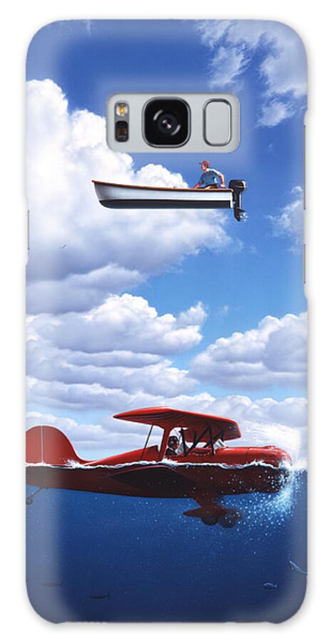 Boat Galaxy Case featuring the painting Transportation by Jerry LoFaro