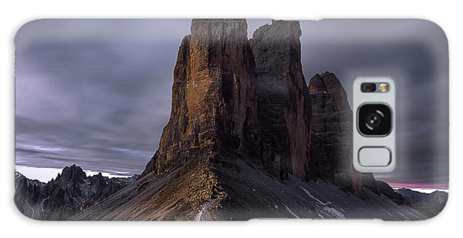 Dolomites Galaxy Case featuring the photograph Tre Cime di Lavaredo by Elias Pentikis