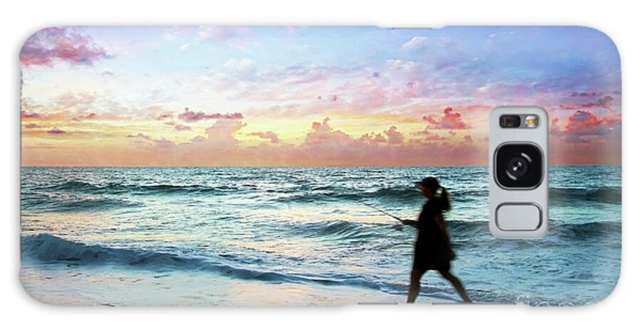 Beach Galaxy Case featuring the photograph Treasure Coast Florida Seascape Dawn D6 by Ricardos Creations