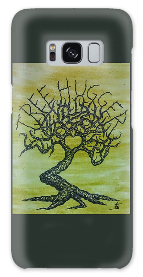 Tree Galaxy Case featuring the drawing Tree Hugger Love Tree by Aaron Bombalicki