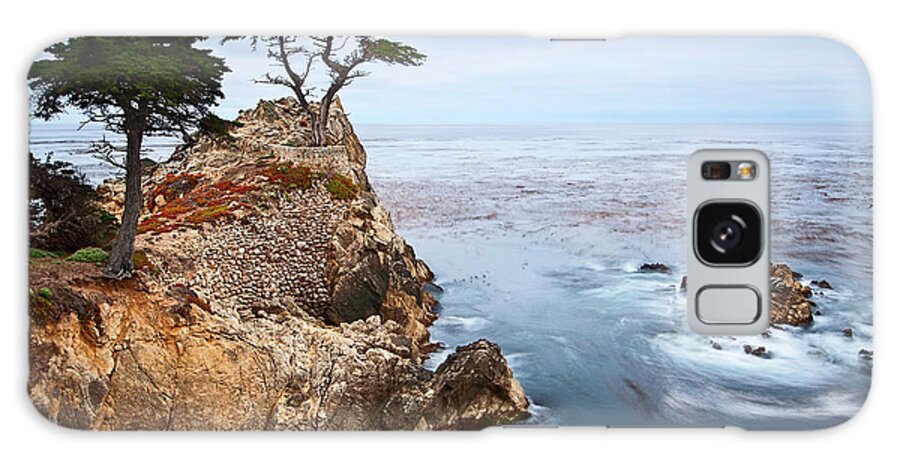 Lone Cypress Galaxy Case featuring the photograph Tree of Dreams - Lone Cypress tree at Pebble Beach in Monterey California by Jamie Pham
