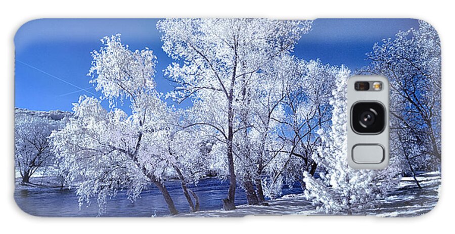 Infrared Photography Galaxy Case featuring the photograph Trees Along the Krka by Norman Gabitzsch