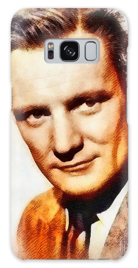 Hollywood Galaxy Case featuring the painting Trevor Howard, Vintage Actor by Esoterica Art Agency
