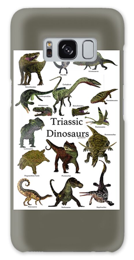 Triassic Galaxy Case featuring the digital art Triassic Dinosaurs by Corey Ford