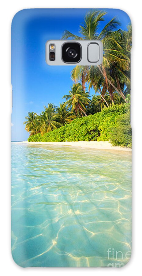 Maldives Galaxy Case featuring the photograph Tropical beach - Maldives by Matteo Colombo