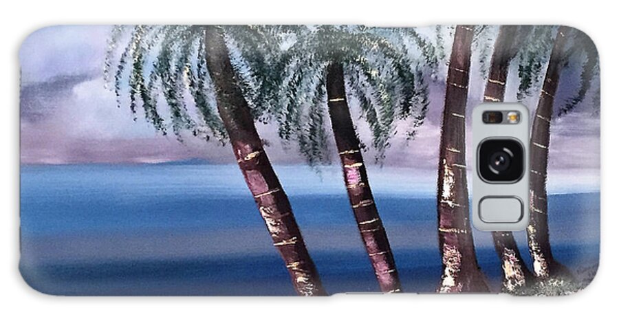 Landscape Galaxy Case featuring the painting Tropical Colours by Donna Painter