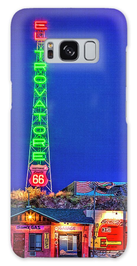 Route 66 Galaxy Case featuring the photograph Trovatore Neon by Diana Powell