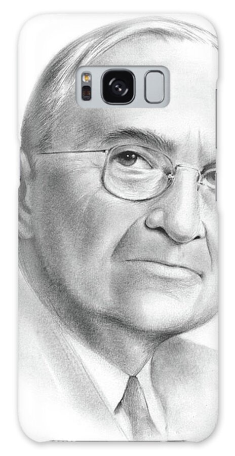 Truman Galaxy Case featuring the drawing Truman by Greg Joens