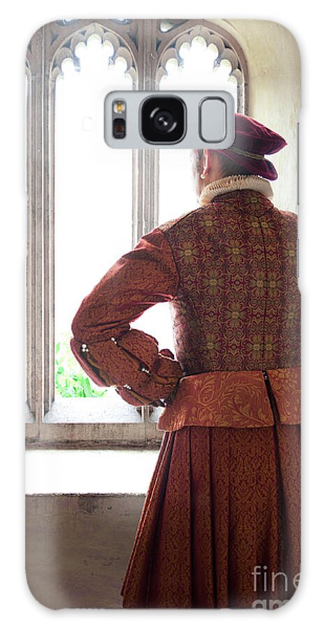 Tudor Galaxy S8 Case featuring the photograph Tudor Man At The Window by Lee Avison