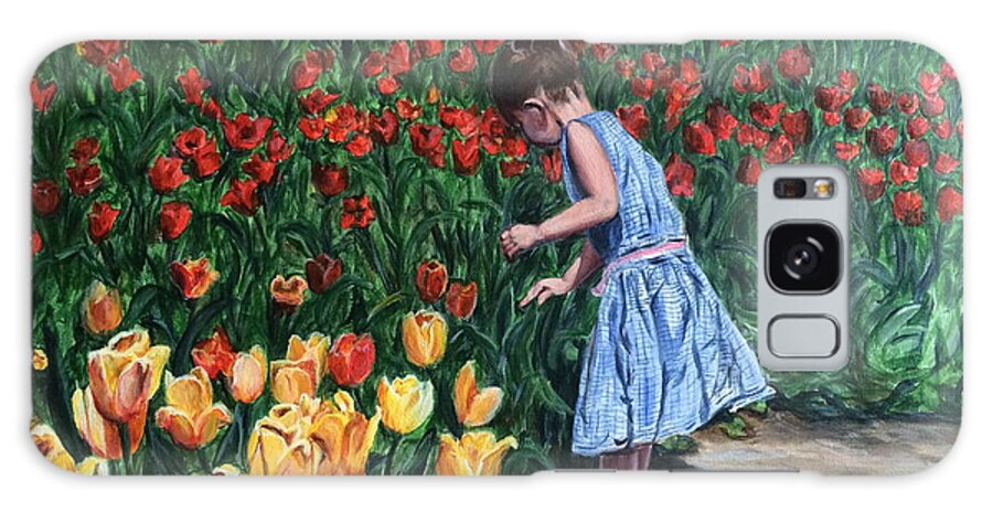 Tulips Galaxy Case featuring the painting Tulip Time by Bonnie Peacher