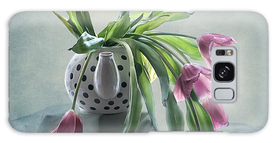 Tulip Galaxy Case featuring the photograph Tulips in a Teapot by Maggie Terlecki
