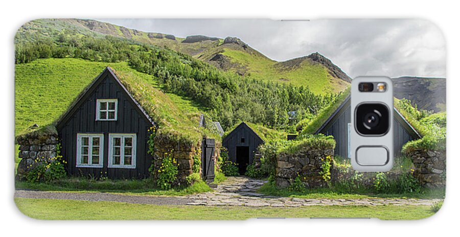 Iceland Galaxy Case featuring the photograph Turf Roof Houses and Shed, Skogar, Iceland by Venetia Featherstone-Witty