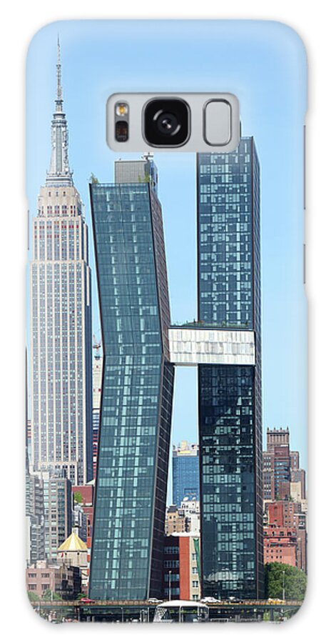 American Cooper Buildings Galaxy Case featuring the photograph Two Bent Buildings by Cate Franklyn