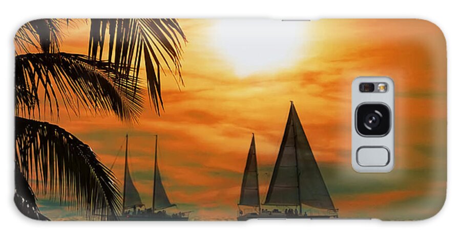 Sail Galaxy Case featuring the photograph Two Ships Passing in the Night by Bill Cannon