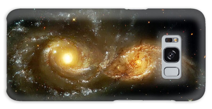 Nebula Galaxy Case featuring the photograph Two Spiral Galaxies by Jennifer Rondinelli Reilly - Fine Art Photography