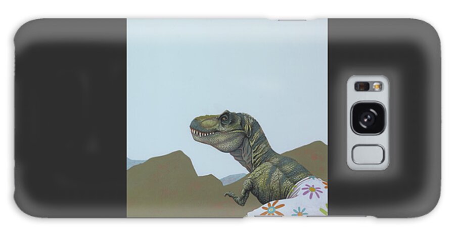 Tyranosaurus Rex Galaxy Case featuring the painting Tyranosaurus Rex by Jasper Oostland